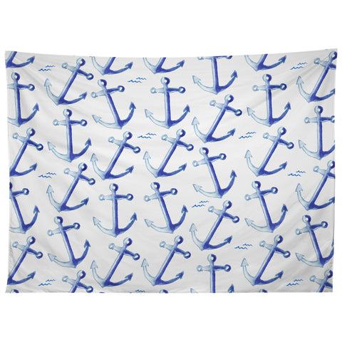 Michelle Mospens Watercolor Anchor Tapestry