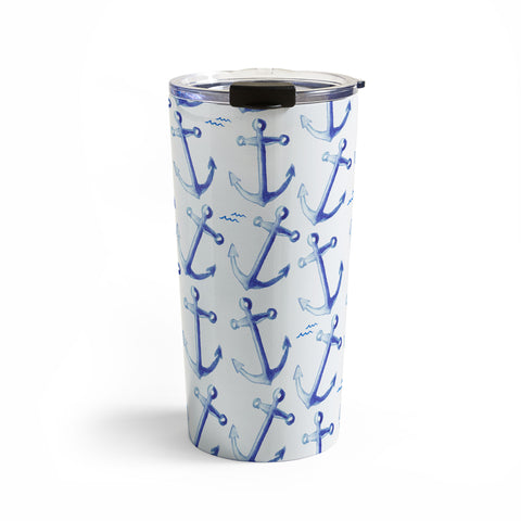 Michelle Mospens Watercolor Anchor Travel Mug