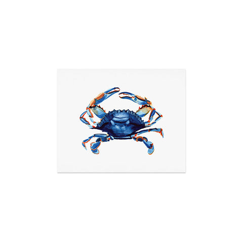 Michelle Mospens Watercolor Blue Crab Art Print