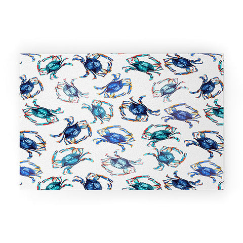 Michelle Mospens Watercolor Blue Crab Welcome Mat