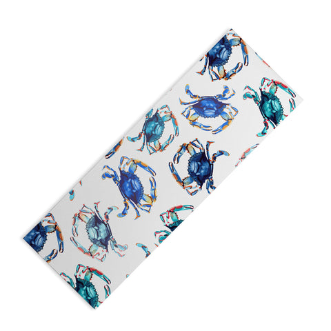 Michelle Mospens Watercolor Blue Crab Yoga Mat
