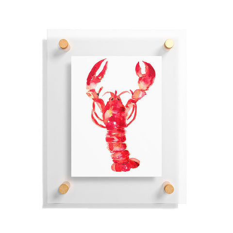 Michelle Mospens Watercolor Lobster Floating Acrylic Print