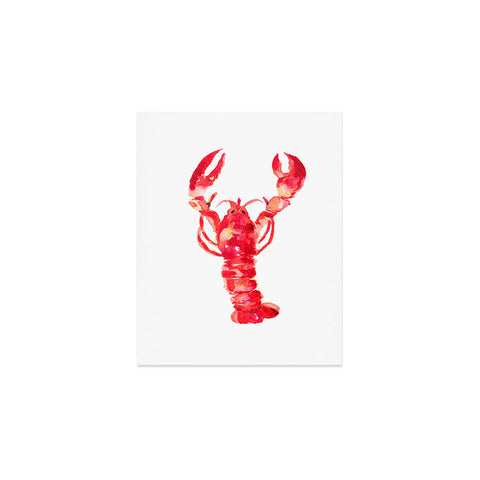 Michelle Mospens Watercolor Lobster Art Print