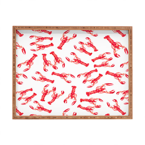 Michelle Mospens Watercolor Lobster Rectangular Tray