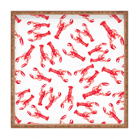 Michelle Mospens Watercolor Lobster Square Tray