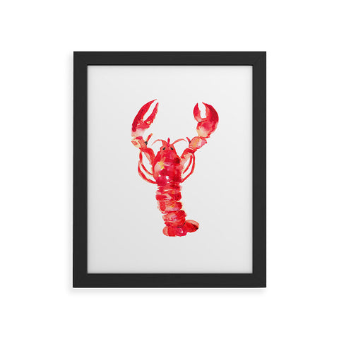 Michelle Mospens Watercolor Lobster Framed Art Print