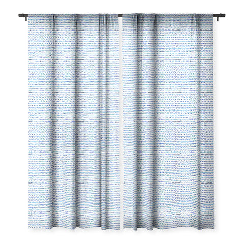 Michelle Mospens Watercolor Waves Sheer Window Curtain