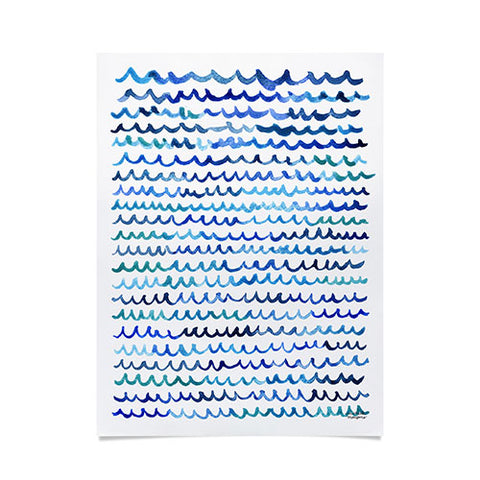Michelle Mospens Watercolor Waves Poster