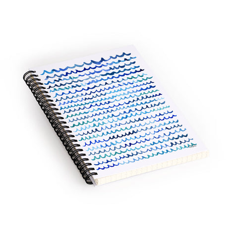 Michelle Mospens Watercolor Waves Spiral Notebook