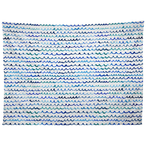 Michelle Mospens Watercolor Waves Tapestry