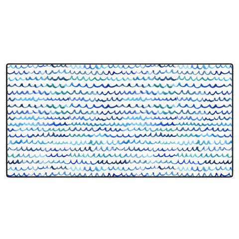 Michelle Mospens Watercolor Waves Desk Mat