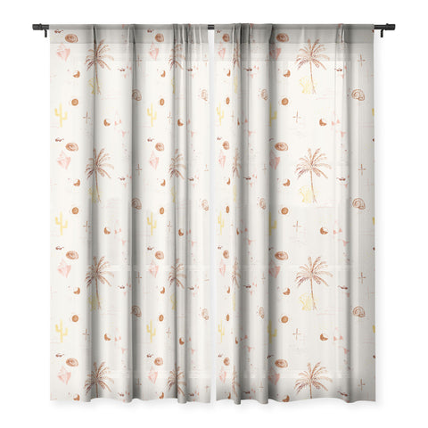 Mieken Petra Designs Boho Summer Vibes Sheer Window Curtain