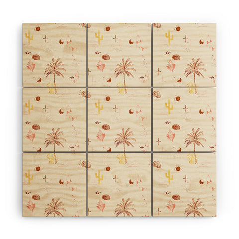 Mieken Petra Designs Boho Summer Vibes Wood Wall Mural