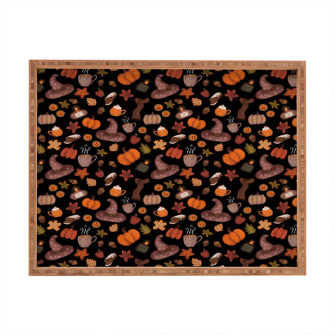 Mieken Petra Designs Cozy Halloween Rectangular Tray