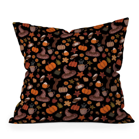 Mieken Petra Designs Cozy Halloween Outdoor Throw Pillow