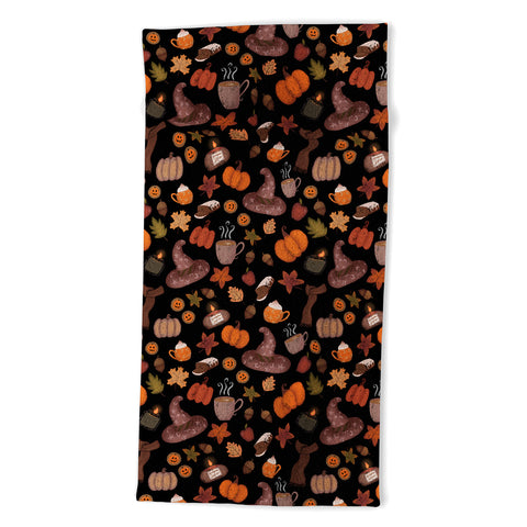 Mieken Petra Designs Cozy Halloween Beach Towel