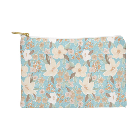 Mieken Petra Designs Ditsy Marker Florals Turquois Pouch