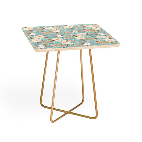 Mieken Petra Designs Ditsy Marker Florals Turquois Side Table