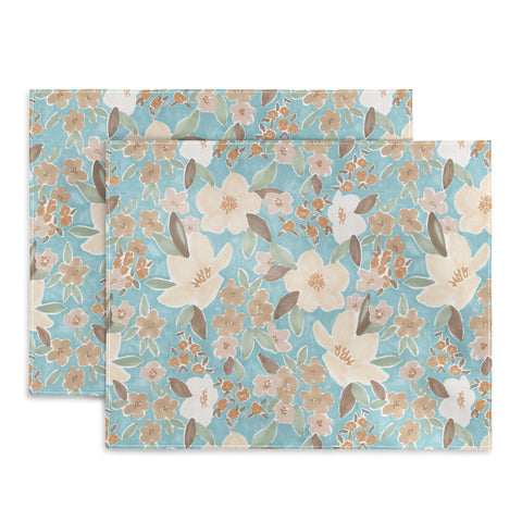 Mieken Petra Designs Ditsy Marker Florals Turquois Placemat