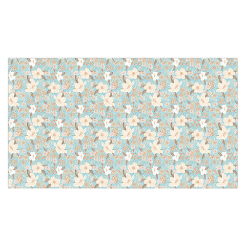 Mieken Petra Designs Ditsy Marker Florals Turquois Tablecloth