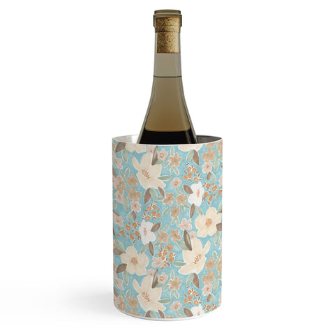 Mieken Petra Designs Ditsy Marker Florals Turquois Wine Chiller