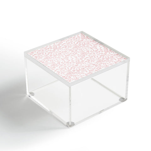 Mieken Petra Designs ditsytoilefloral pink Acrylic Box