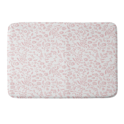 Mieken Petra Designs ditsytoilefloral pink Memory Foam Bath Mat