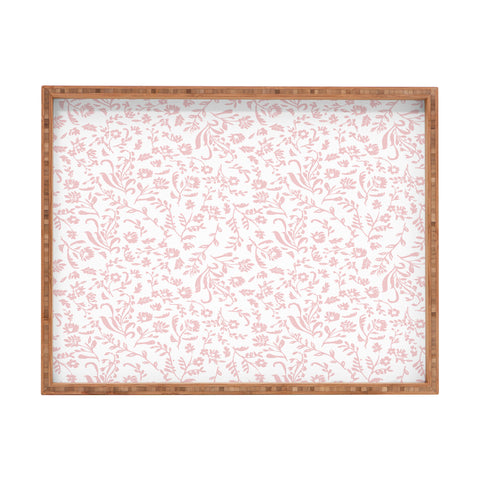 Mieken Petra Designs ditsytoilefloral pink Rectangular Tray