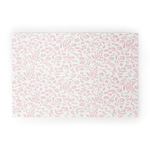 Mieken Petra Designs ditsytoilefloral pink Welcome Mat