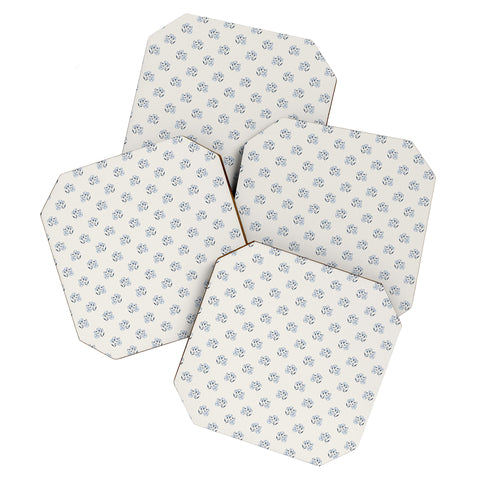 Mieken Petra Designs Floral Block Print Coaster Set