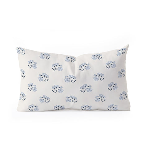 Mieken Petra Designs Floral Block Print Oblong Throw Pillow