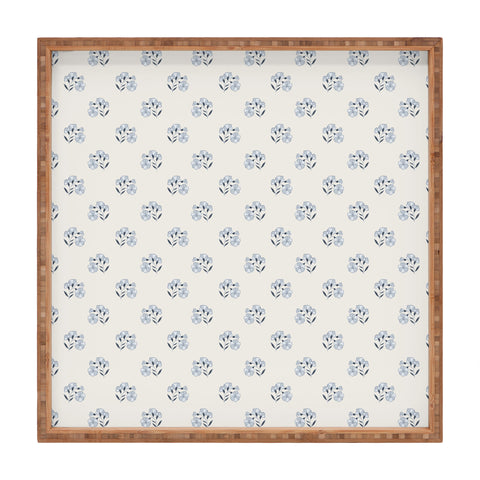 Mieken Petra Designs Floral Block Print Square Tray