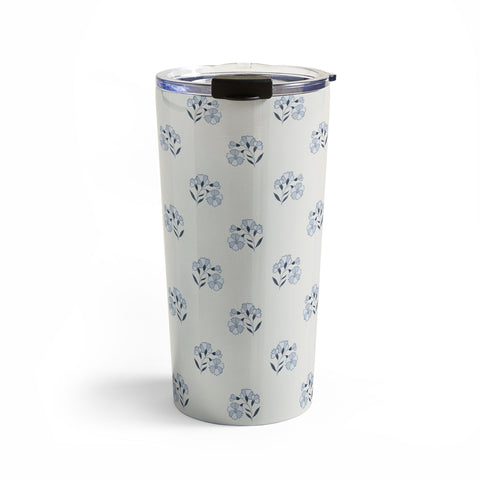 Mieken Petra Designs Floral Block Print Travel Mug