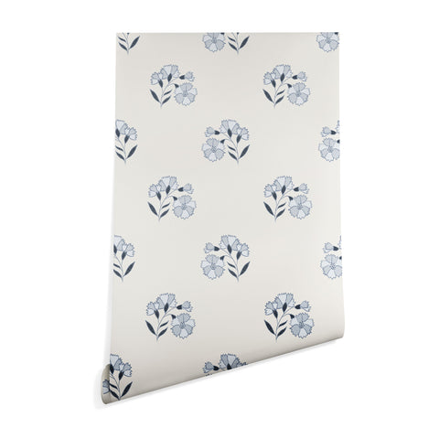 Mieken Petra Designs Floral Block Print Wallpaper