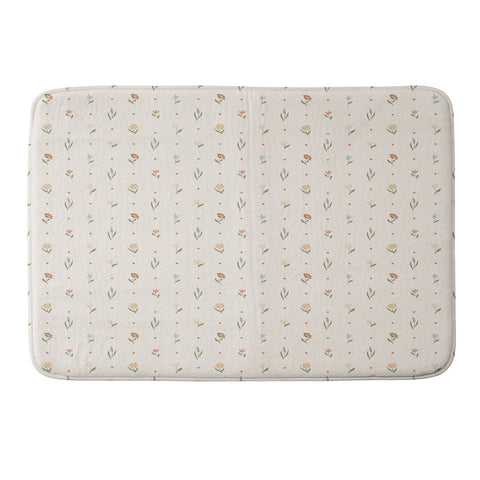 Mieken Petra Designs Folk Wildflowers Memory Foam Bath Mat