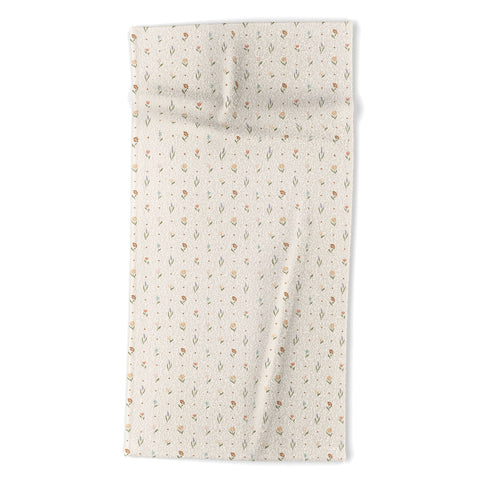 Mieken Petra Designs Folk Wildflowers Beach Towel