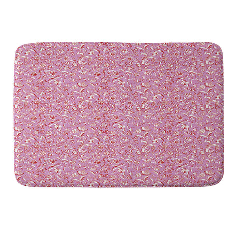 Mieken Petra Designs Painterly Florals Red Orchid Memory Foam Bath Mat