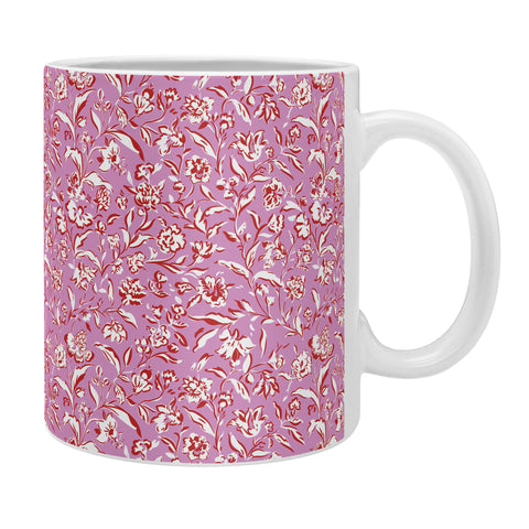 Mieken Petra Designs Painterly Florals Red Orchid Coffee Mug