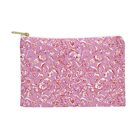 Mieken Petra Designs Painterly Florals Red Orchid Pouch