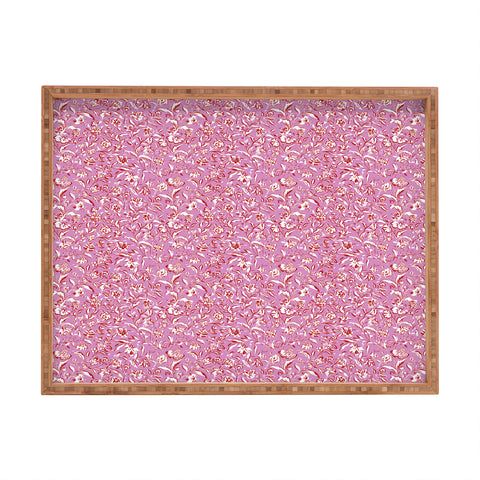 Mieken Petra Designs Painterly Florals Red Orchid Rectangular Tray