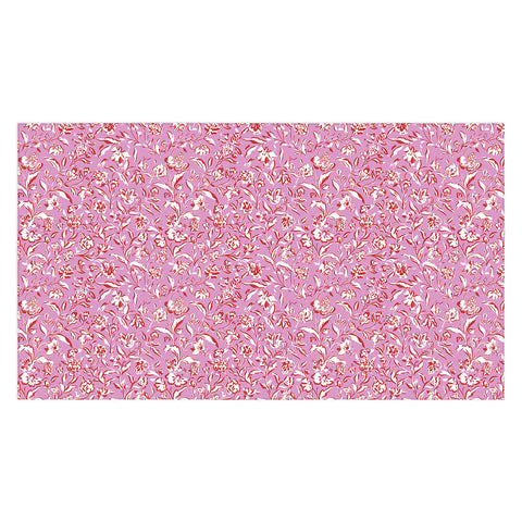 Mieken Petra Designs Painterly Florals Red Orchid Tablecloth