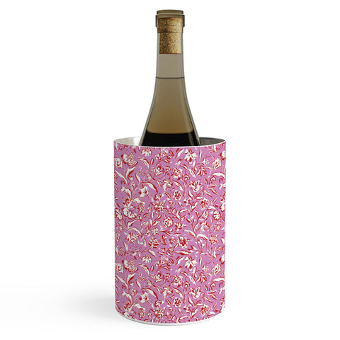 Mieken Petra Designs Painterly Florals Red Orchid Wine Chiller