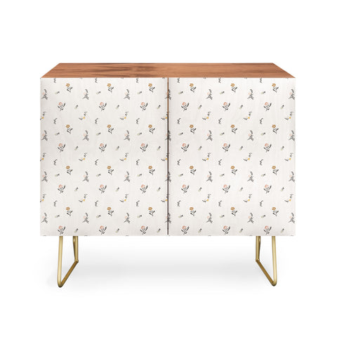 Mieken Petra Designs Sweet Pea Ditsy Floral Pink Credenza