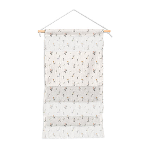 Mieken Petra Designs Sweet Pea Ditsy Floral Pink Wall Hanging Portrait