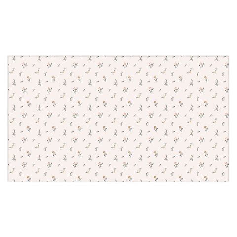 Mieken Petra Designs Sweet Pea Ditsy Floral Pink Tablecloth