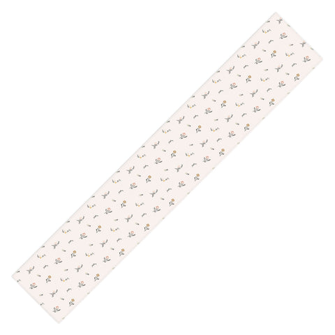 Mieken Petra Designs Sweet Pea Ditsy Floral Pink Table Runner