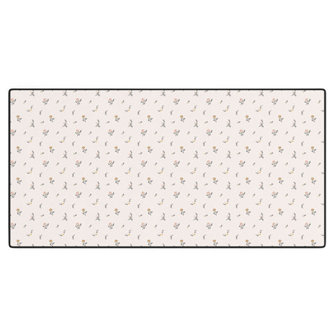 Mieken Petra Designs Sweet Pea Ditsy Floral Pink Desk Mat