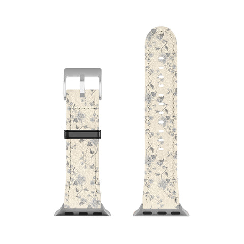 Mieken Petra Designs Vintage Blue Floral Apple Watch Band
