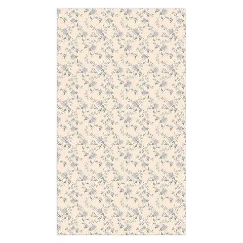 Mieken Petra Designs Vintage Blue Floral Tablecloth