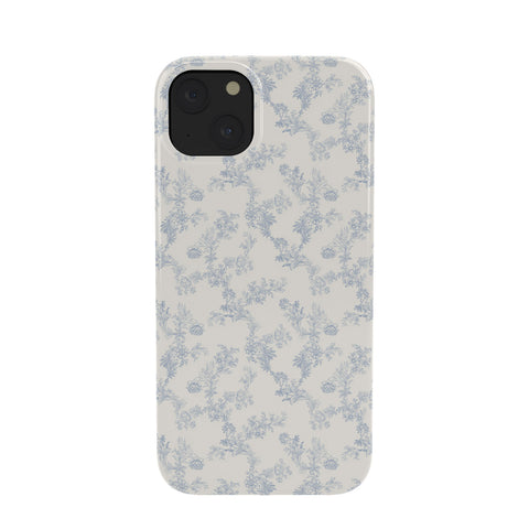 Mieken Petra Designs Vintage Toile Floral Blue Phone Case